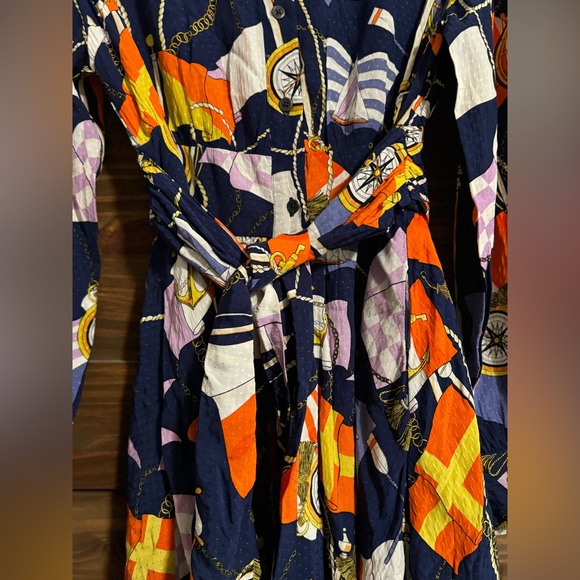 Anthropologie Maeve nautical Mini Shirtdress xsmall - Picture 7 of 14